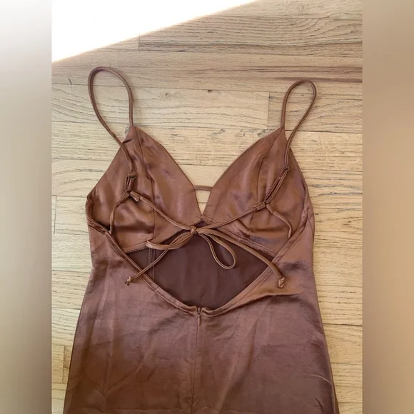 Satin Slip Dress with Slit - Wild Fable - Picture 4 of 4